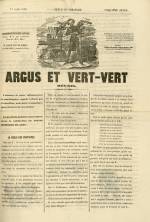 ARGUS ET VERT-VERT : n°, pp. 1