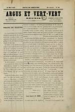 ARGUS ET VERT-VERT : n°10, pp. 1