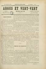 ARGUS ET VERT-VERT : n°4, pp. 1