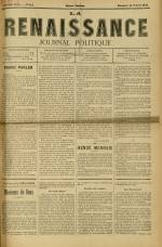 LA RENAISSANCE : n°403, pp. 1