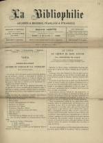 La Bibliophilie : n°9, pp. 1