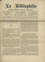 La Bibliophilie : n°11, pp. 1