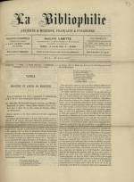 La Bibliophilie : n°13, pp. 1